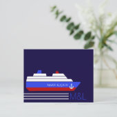 cruise met rode en blauwe paren briefkaart (Staand voorkant)