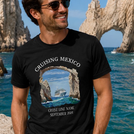 Cruise Mexico Cabo schip inscheping aangepaste gro T-shirt