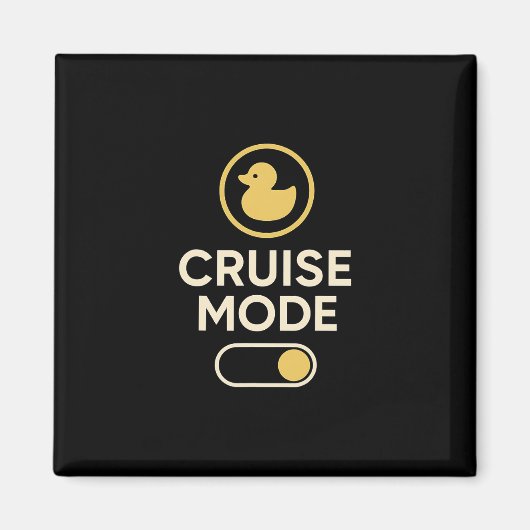 Cruise Mode Duck Toggle Retro Vacation Vibes Magneet (Voorkant)