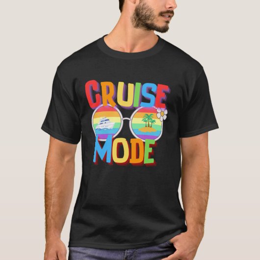 Cruise Mode Humor  Vacation Summer Sand Beach Boat T-shirt (Voorkant)