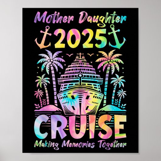 Cruise moeder dochter reis 2025 grappige moeder do poster (Voorkant)