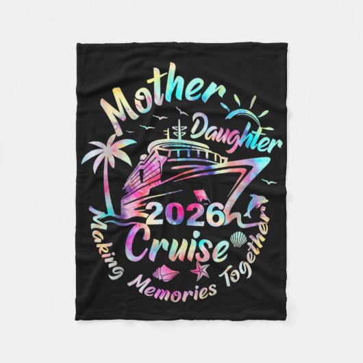 Cruise Moeder Dochter Reis 2026 Grappige Moeder Do Fleece Deken (Voorkant)