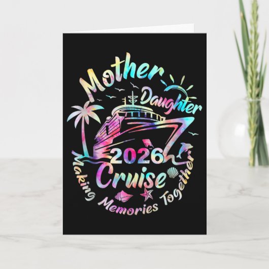 Cruise Moeder Dochter Reis 2026 Grappige Moeder Do Kaart (Voorkant)