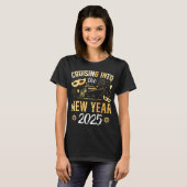 Cruise naar het nieuwe jaar 2025 vrouwen t-shirt (Voorkant volledig)