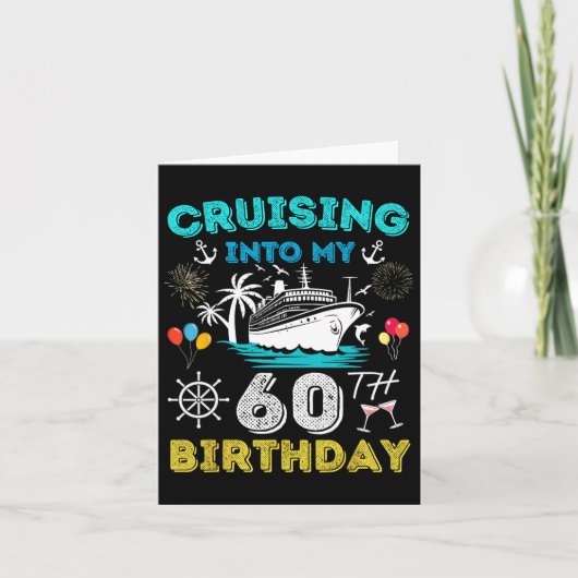 Cruise naar mijn 60ste verjaardag cruise 60 jaar o kaart (Voorkant)