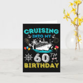 Cruise naar mijn 60ste verjaardag cruise 60 jaar o kaart (Gele Bloem)