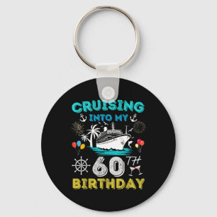 Cruise naar mijn 60ste verjaardag cruise 60 jaar o sleutelhanger