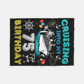 Cruise naar mijn 75e verjaardag 75 jaar oud fleece deken (Voorkant (Horizontaal))