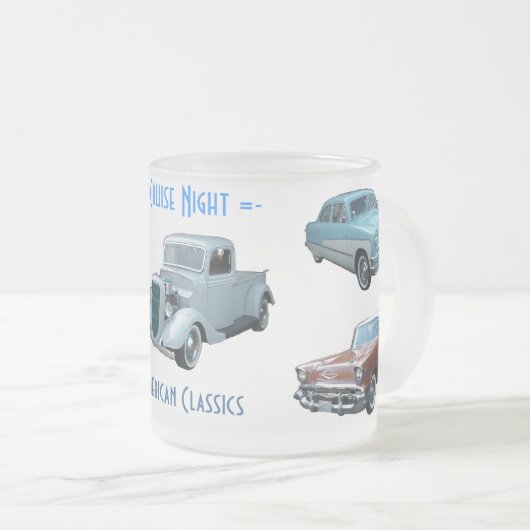 CRUISE NACHTE mok (gefronst glas) (Voorkant rechts)