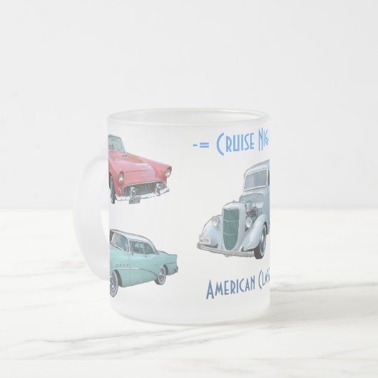 CRUISE NACHTE mok (gefronst glas) (Voorkant links)