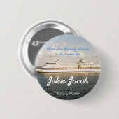Cruise Name Badge - X Ship Ronde Button 5,7 Cm (Voorkant /achterkant)