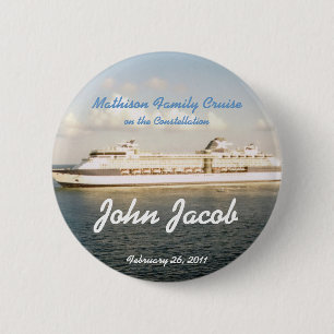 Cruise Name Badge - X Ship Ronde Button 5,7 Cm