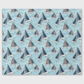 Cruise Nautical Patriottisch Patroon Cadeaupapier (Vlak)