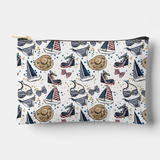 Cruise Nautical Patriottisch Patroon Etui (Voorkant)