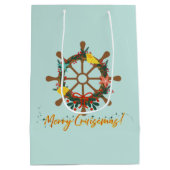 Cruise op nautische kerstdagen medium cadeauzakje (Achterkant)