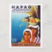  cruise over Middellandse Zee en Orient Briefkaart (Voorkant)