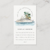 Cruise Palm Zeegezicht Weergave Shower Baby Shower Informatiekaartje (Voorkant)