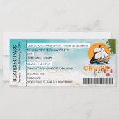 Cruise Party 40 Verjaardagsfeestinstapkaart (Voorkant)