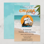 Cruise Party 40 verjaardagsfeestje Kaart (Voorkant / Achterkant)