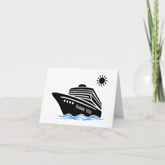 Cruise personeel bedankt kaarten notitiekaartje
