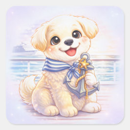 Cruise Puppy Anker Uitknip Sticker