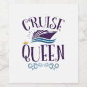 Cruise Queen Cute Cruising Women Wijn Etiket (Enkel label)