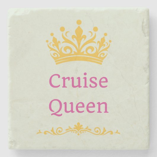 Cruise Queen Stenen Onderzetter (Voorkant)