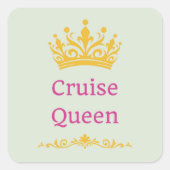 Cruise Queen Vierkante Sticker (Voorkant)