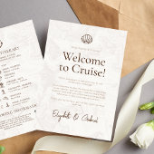 Cruise reizen reisroute bestemming bruiloft informatiekaartje