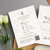 Cruise reizen reisroute bestemming bruiloft informatiekaartje