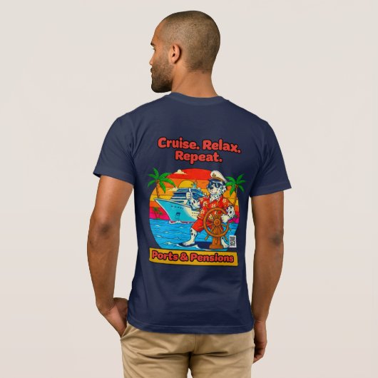 Cruise Relax Repeat Back Only T-shirt (Achterkant volledig)