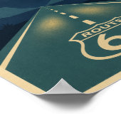 Cruise Route 66 Middernacht Litho Poster (Hoek)