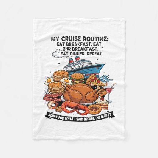 Cruise Routine Eten Cruiseschip Fleece Deken (Voorkant)