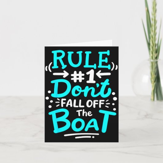 Cruise Rule #1 Don't Fall Off The Boat Kaart (Voorkant)