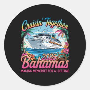 Cruise samen Bahama's 2025 Familiecruise Bahama Ronde Sticker