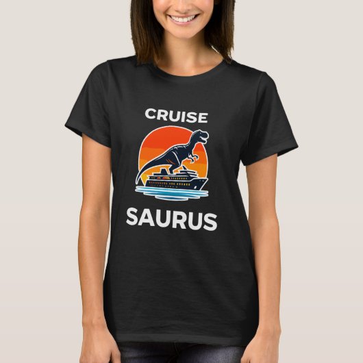 Cruise Saurus Dinosaur Funny T-shirt (Voorkant)