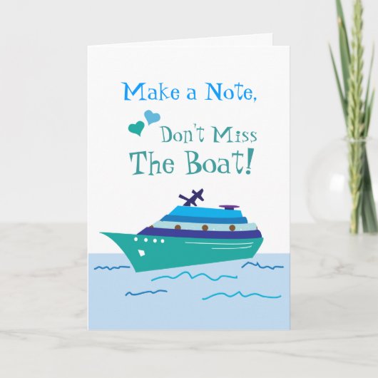 Cruise Save the Date Wedding Cards Aankondiging (Voorkant)