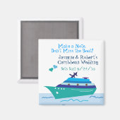 Cruise Save the Date Wedding Magnet (Voorkant / Achterkant)