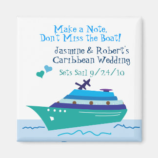 Cruise Save the Date Wedding Magnet