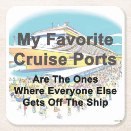CRUISE SCHIP ONDERKOOITJES - Mijn favoriete cruise Kartonnen Onderzetters