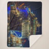 CRUISE SCHIP 's nachts Sherpa Deken (Voorkant)