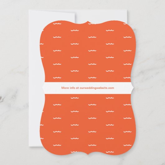 Cruise Ship All Aboard Ship Wedding Kaart (Achterkant)