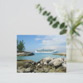 Cruise Ship at CocoCay Custom Briefkaart (Staand voorkant)