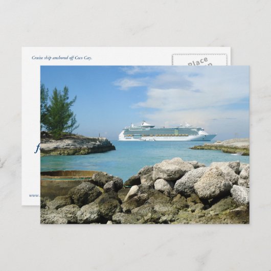 Cruise Ship at CocoCay Custom Briefkaart (Voorkant / Achterkant)