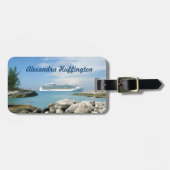 Cruise Ship at CocoCay Personalized Bag Label Bagagelabel (Voorkant horizontaal)