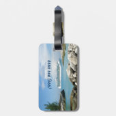 Cruise Ship at CocoCay Personalized Bag Label Bagagelabel (Achterkant verticaal)