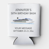 Cruise Ship Birthday Party Trip Favor Blikjeskoeler (Voorkant)