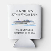 Cruise Ship Birthday Party Trip Favor Blikjeskoeler (Achterkant)