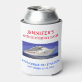Cruise Ship Birthday Vacation Trip Travel Favor Blikjeskoeler (Blikje Voorkant)