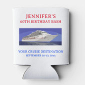 Cruise Ship Birthday Vacation Trip Travel Favor Blikjeskoeler (Achterkant)